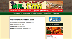 Desktop Screenshot of mrpizzapasadena.com