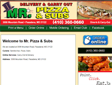 Tablet Screenshot of mrpizzapasadena.com